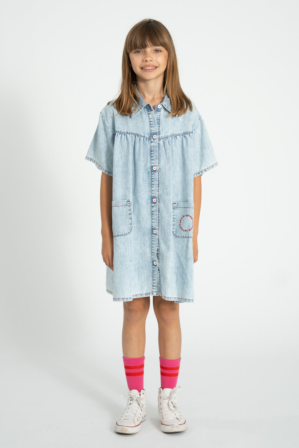 Piupiuchick Light Denim Dress – Magenta Boutique