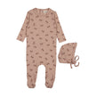 Mema Knit Bow Pointelle Footie