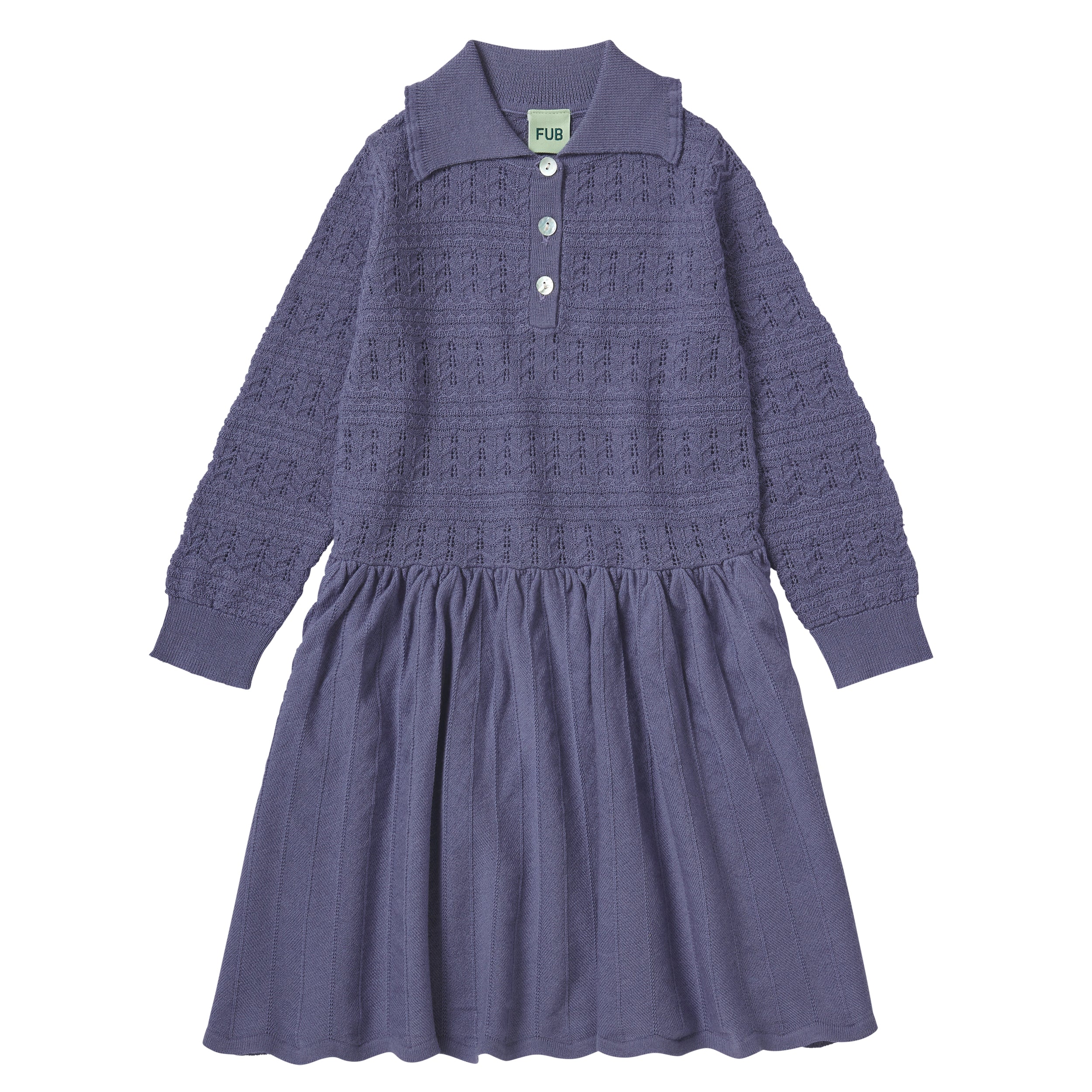 Pointelle Dress Dusty Violet