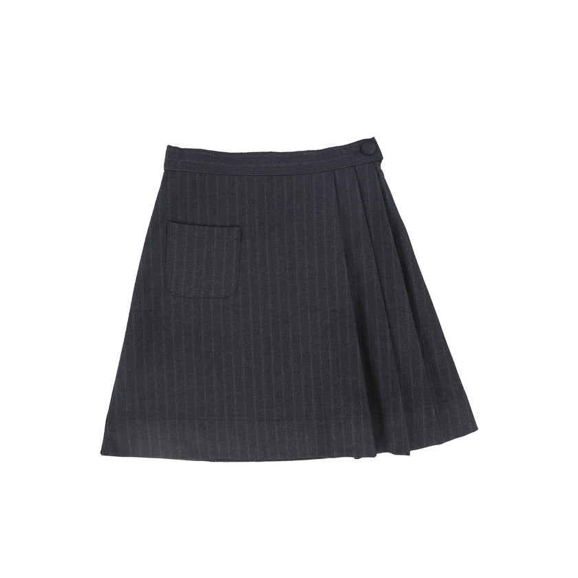 Striped Button Skirt