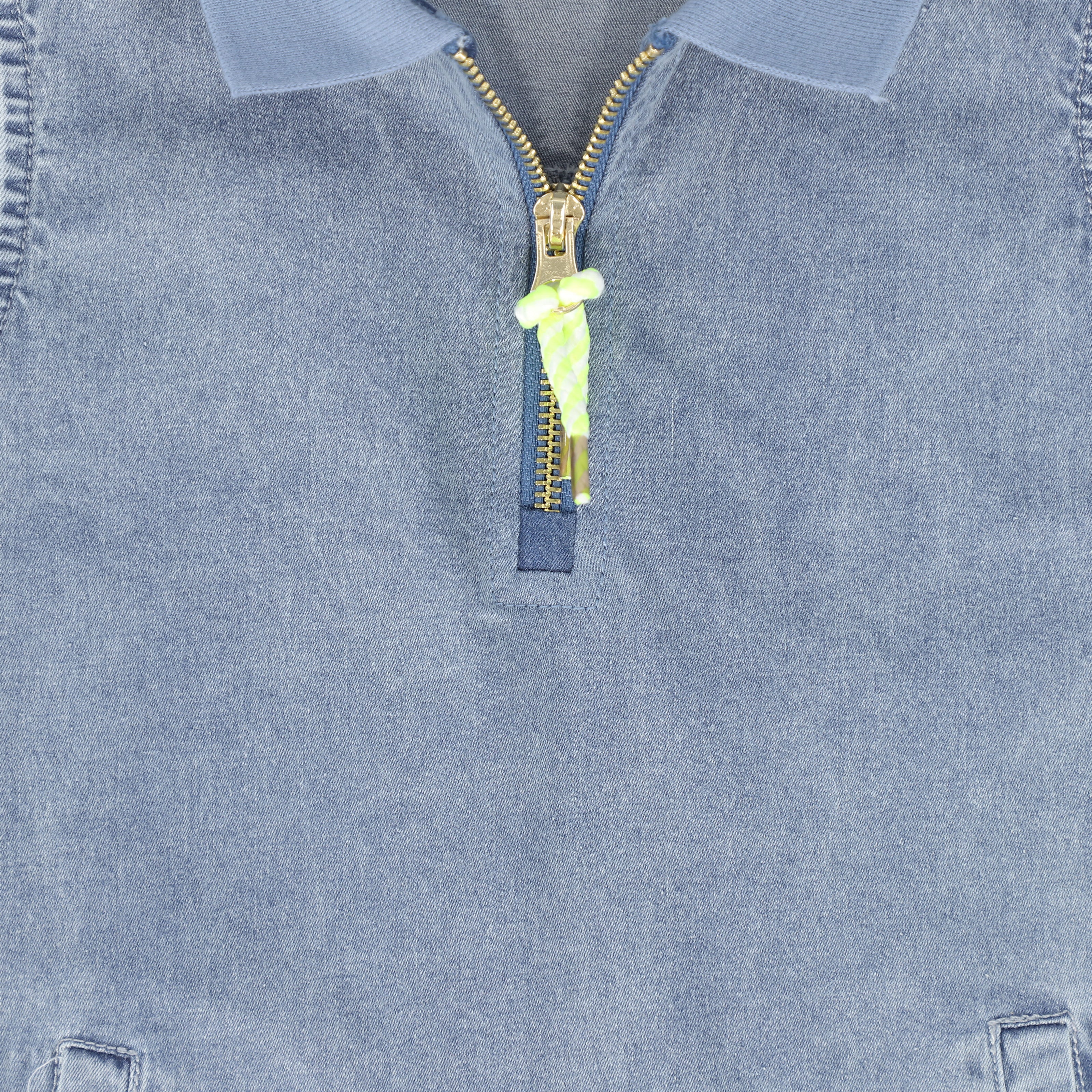 Bace rope Zipper Collared Jumper