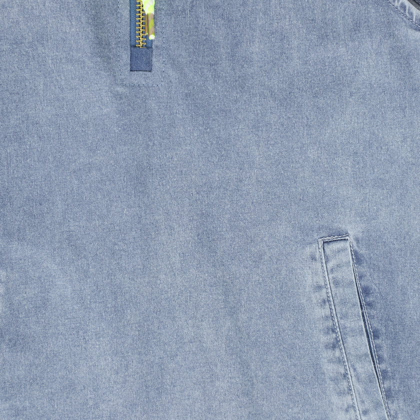 Bace rope Zipper Collared Jumper