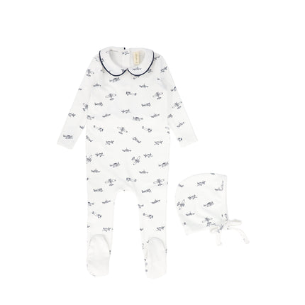 Bebe Jolee Piped Printed Footie