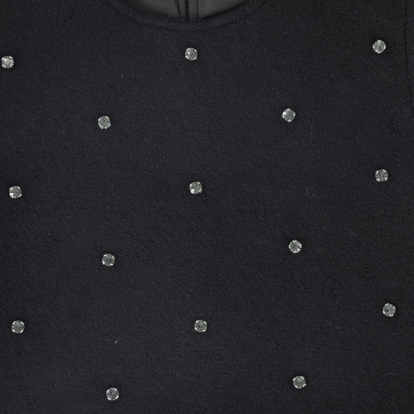 Jewel Wool Vest and Skirt Set