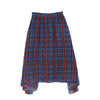 Plaid Smocked Blouse and Skirt Set