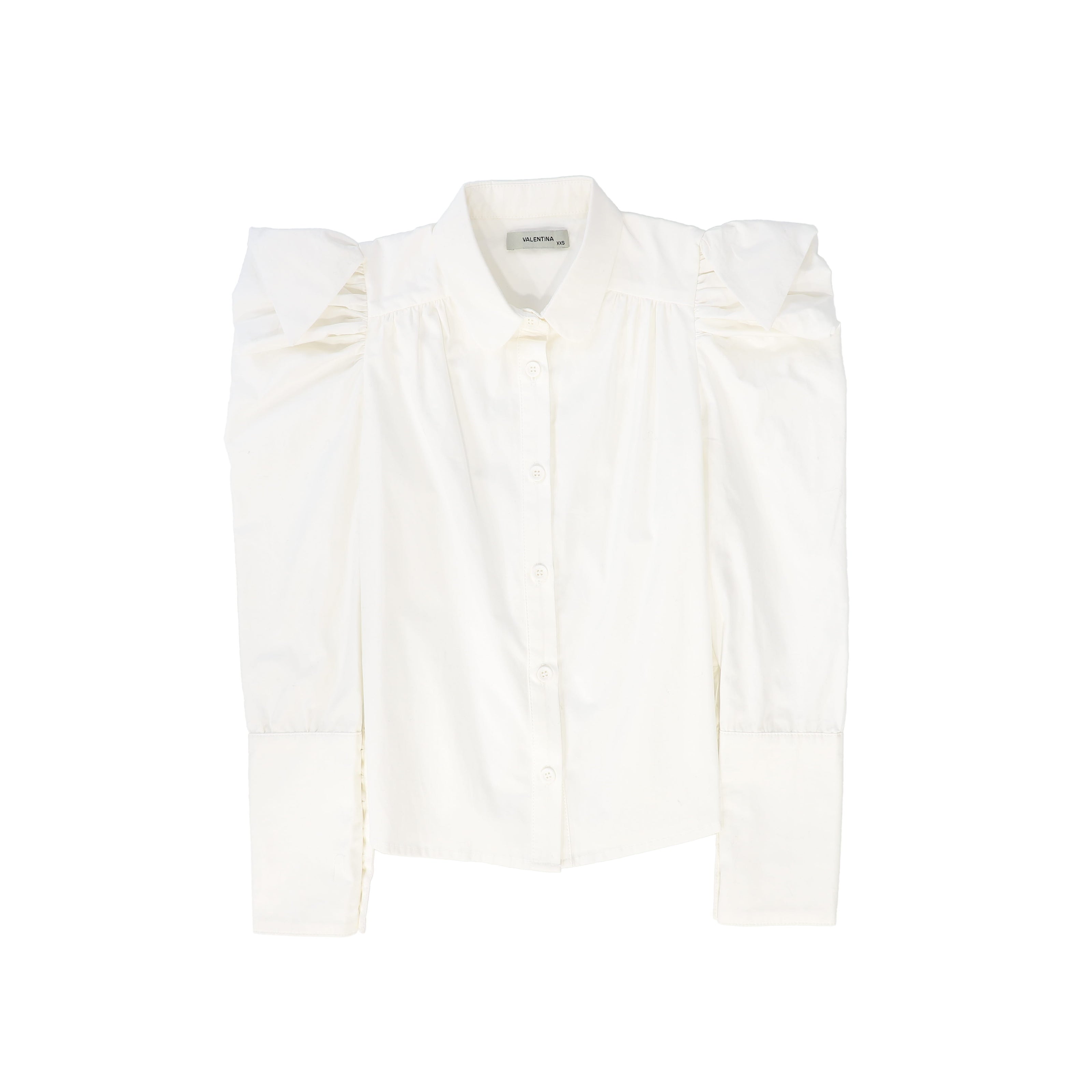 Quilted Taffeta V-Neck Jumper and Puff Blouse Set
