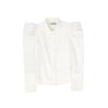 Quilted Taffeta V-Neck Jumper and Puff Blouse Set