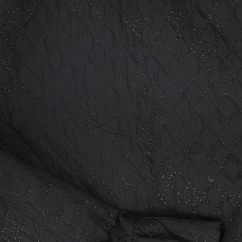 Quilted Taffeta V-Neck Jumper and Puff Blouse Set