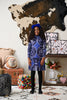 Nacy and Grey Floral Design Dress