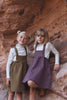 girls denim bib jumper