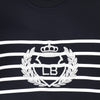 Striped Embroidered Crest Sweatshirt