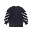 Striped Embroidered Crest Sweatshirt