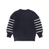 Striped Embroidered Crest Sweatshirt