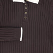 Wide Ribbed Collar Sweater