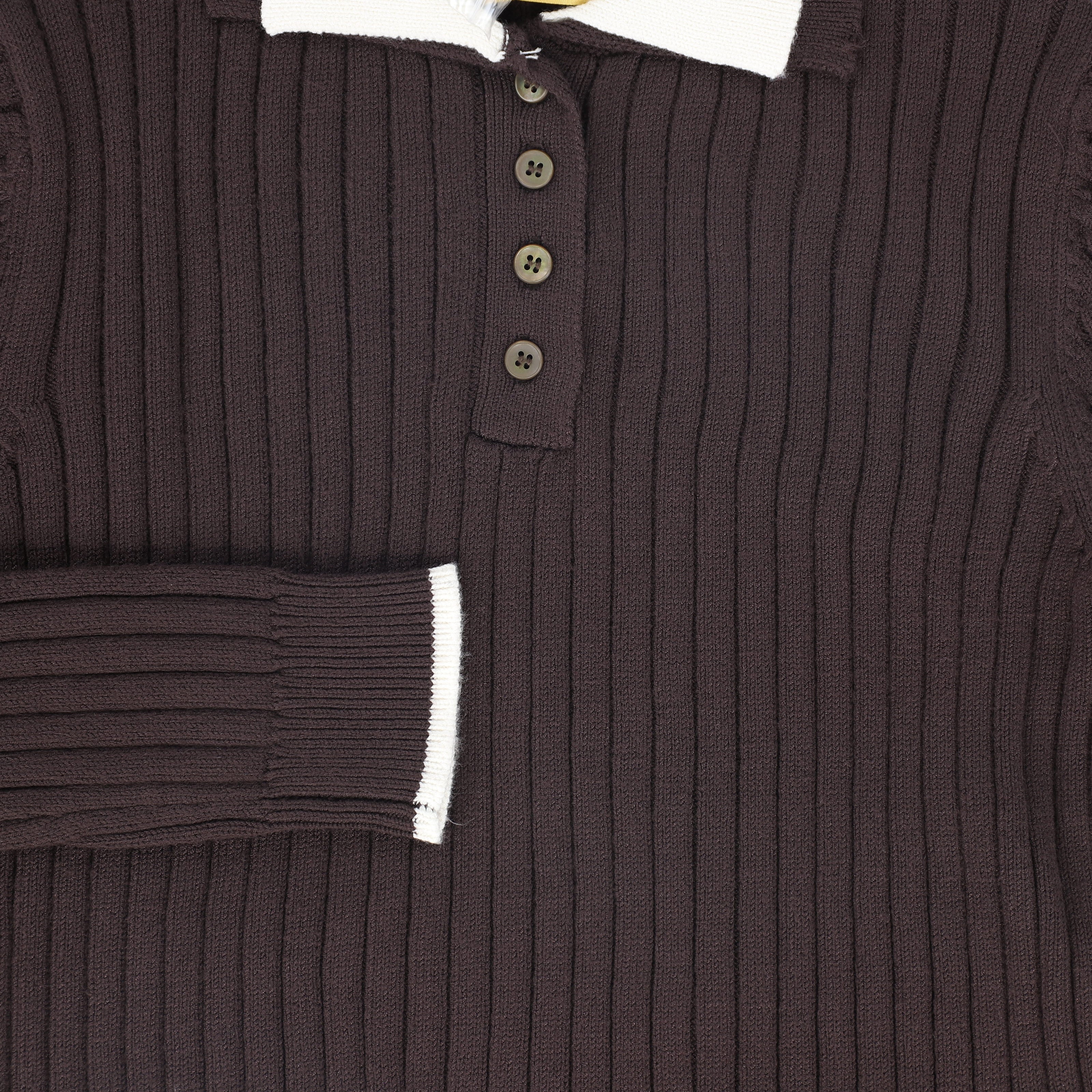 Wide Ribbed Collar Sweater
