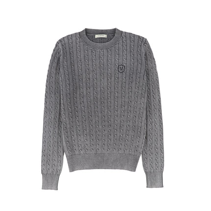 Mineral Wash Cable Knit Sweater fw25