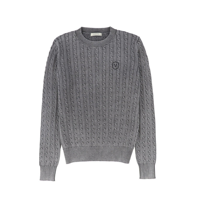 Mineral Wash Cable Knit Sweater fw25