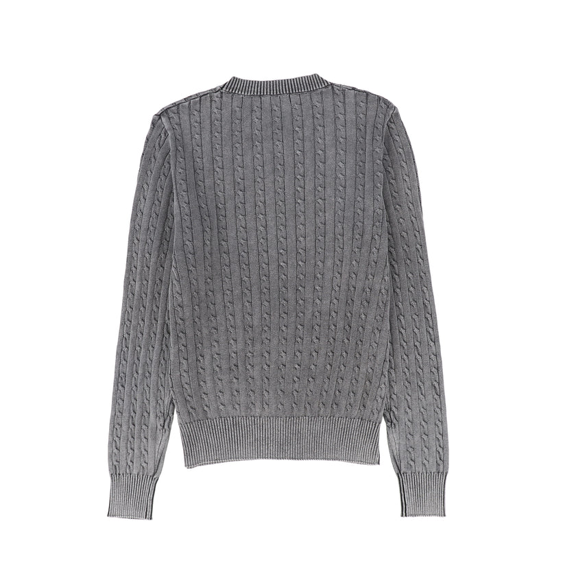 Mineral Wash Cable Knit Sweater fw25