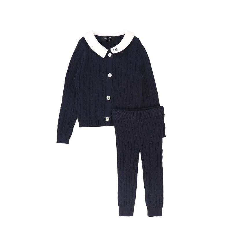 Cable Knit Collar Set