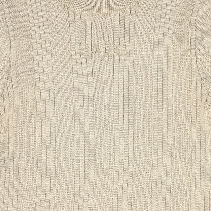 Ribbed Knit Embroidered Sweater