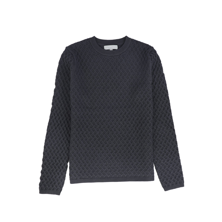 Textured Crochet Knit Sweater