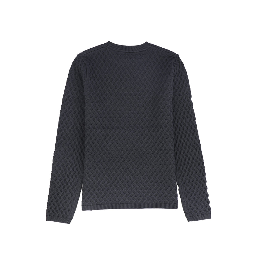 Textured Crochet Knit Sweater