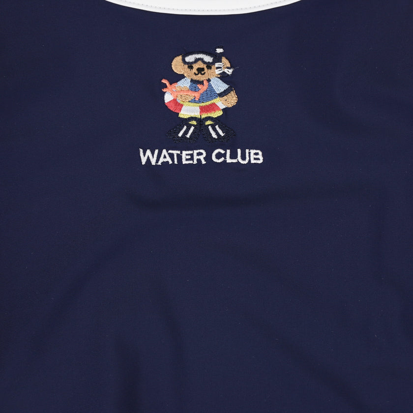 Water Club Embroidered Patch Swimsuit