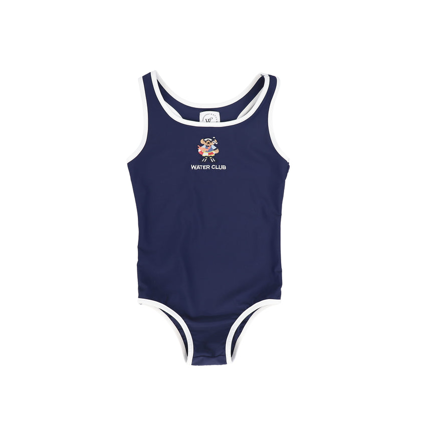 Water Club Embroidered Patch Swimsuit