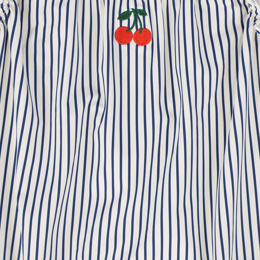 Water Club Gathered Stipe Swimsuit