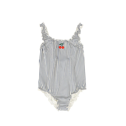 Water Club Gathered Stipe Swimsuit