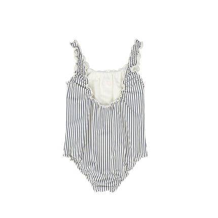 Water Club Gathered Stipe Swimsuit