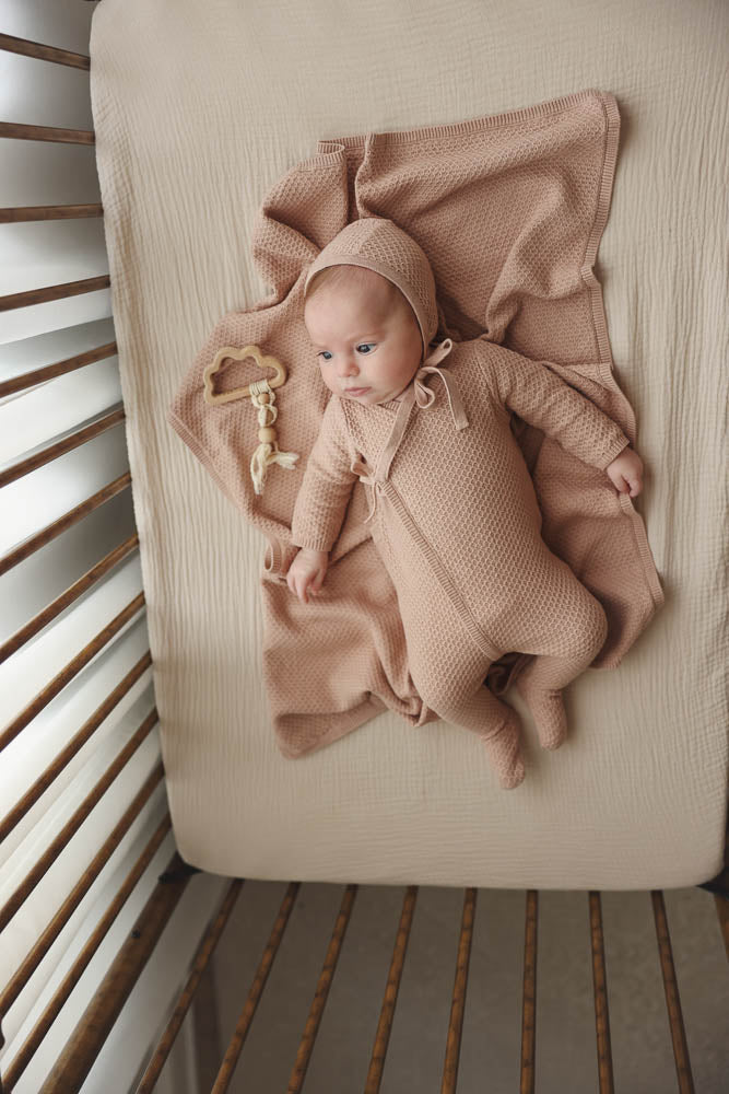 Knit Wrap Pointelle Footie