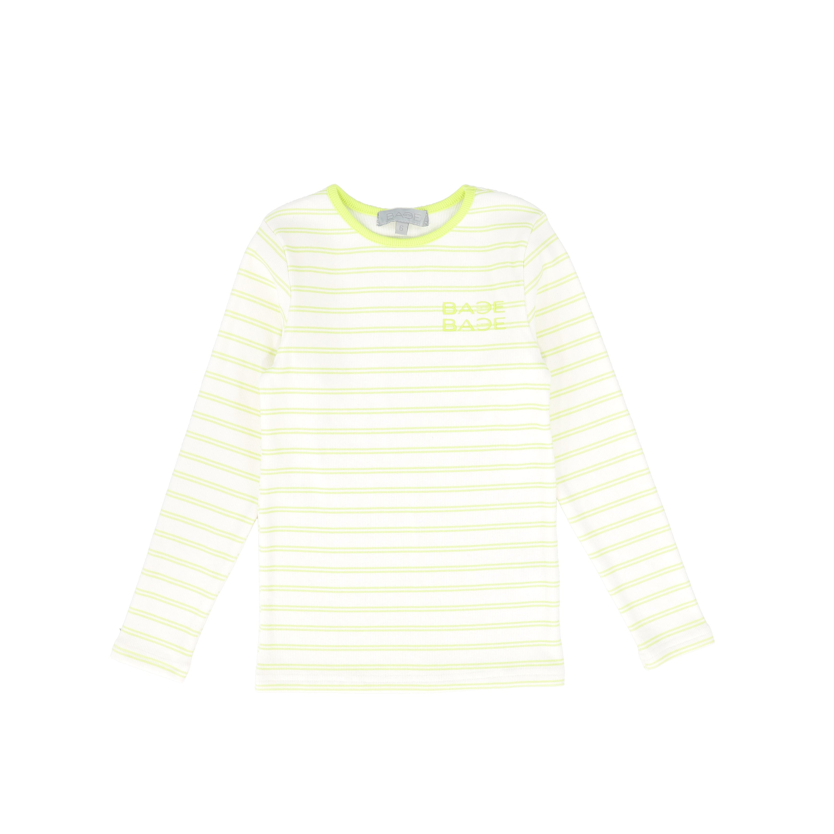 Bace Striped Ribbed LS T shirt