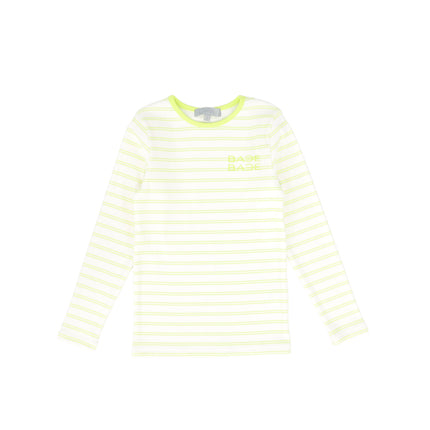 Bace Striped Ribbed LS T shirt