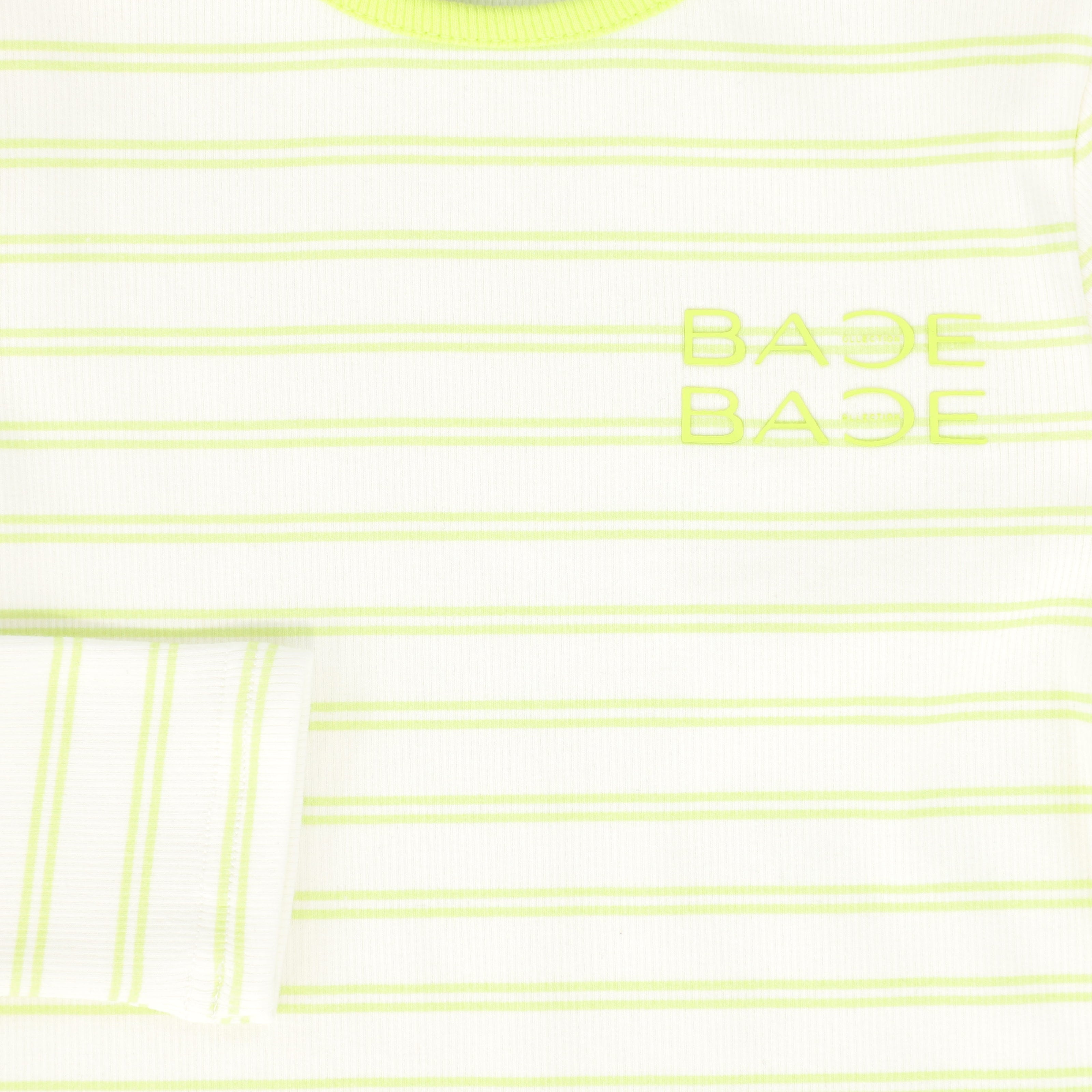 Bace Striped Ribbed LS T shirt