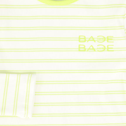 Bace Striped Ribbed LS T shirt