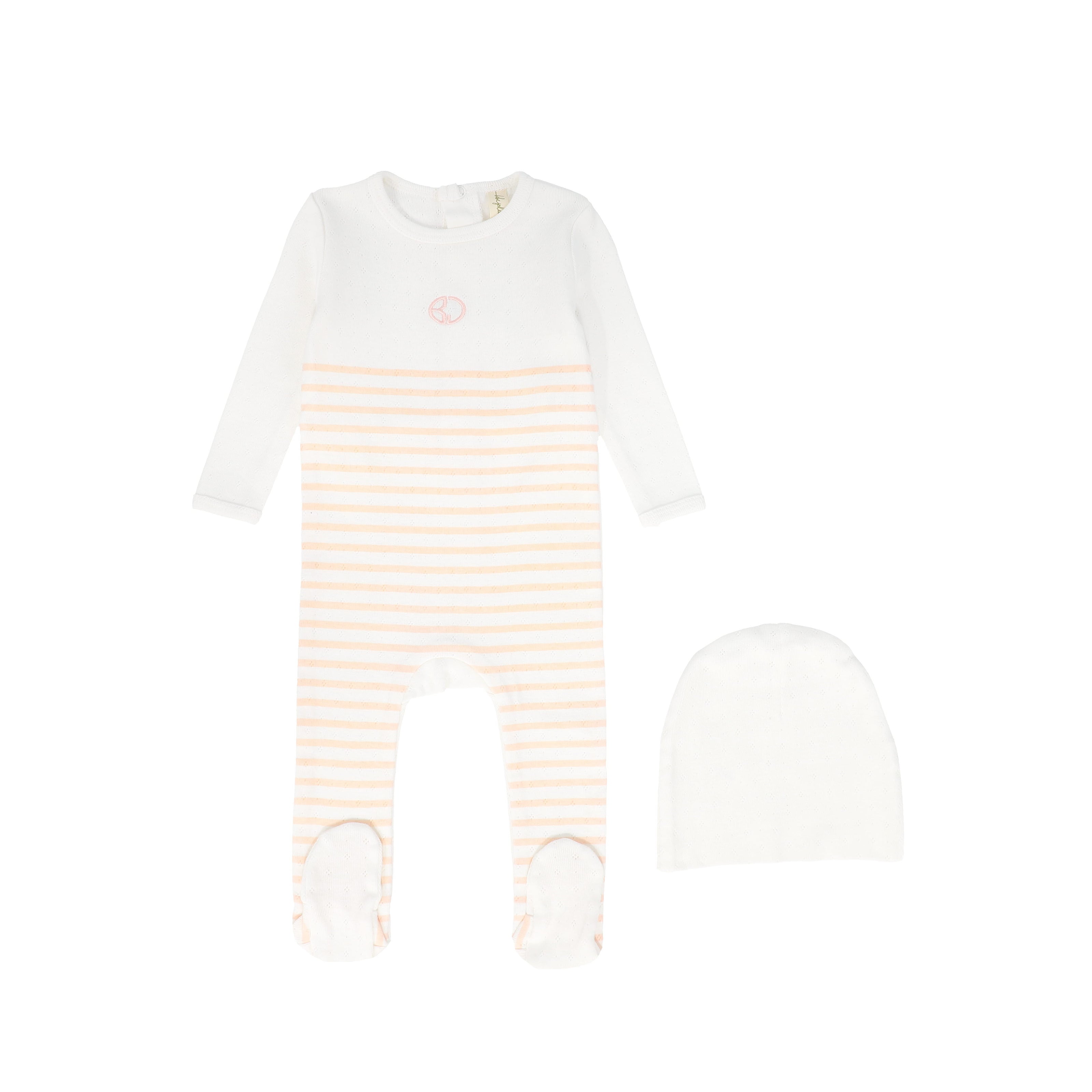 Bebe Jolee Stripe Pointelle Footie