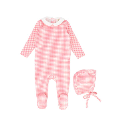 Bebe Jolee Gingham Collar Footie