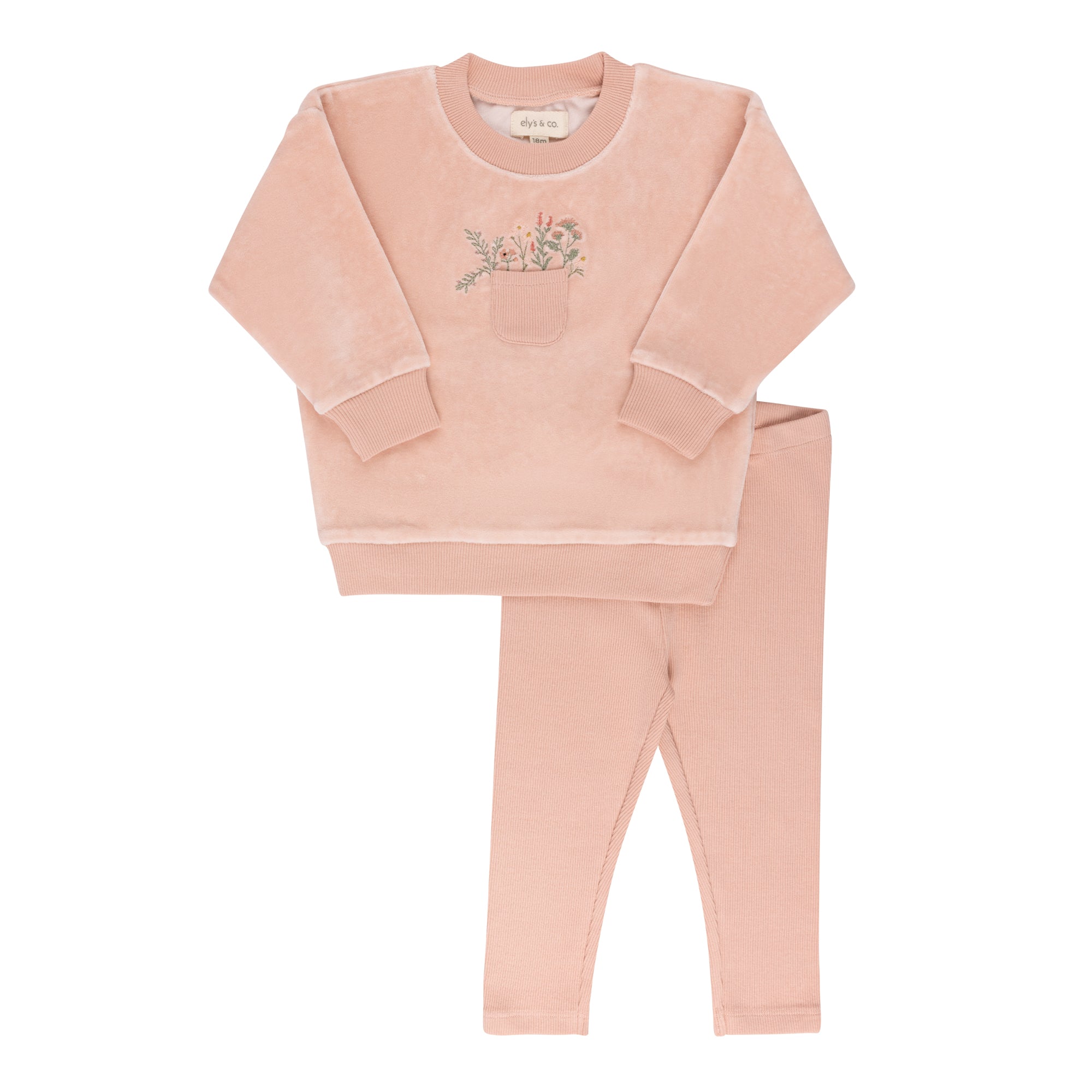 Velour Pocket Full of Flowers Lounge Set