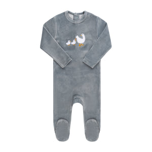 Velour ducklings Footie