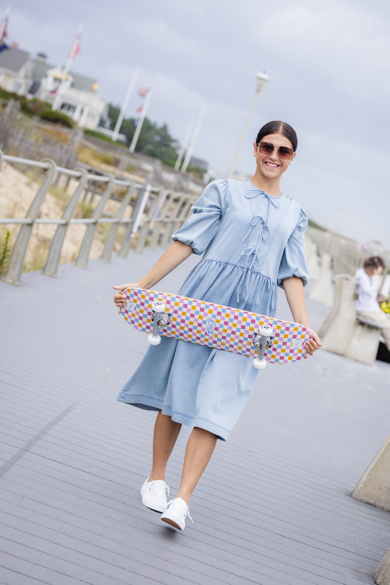 Mia Denim bow Dress