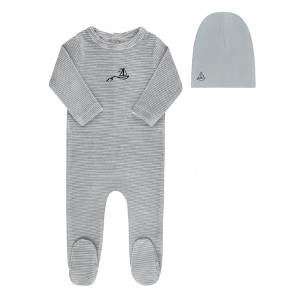 Velour Stripe Collection Footie Set