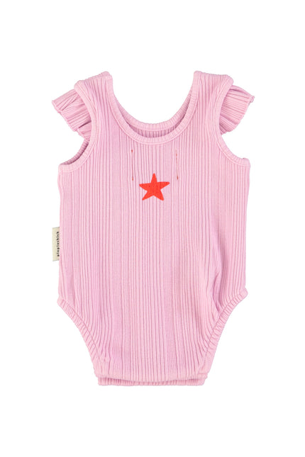 Piupiuchick Lilac With Red Heart Body Suit
