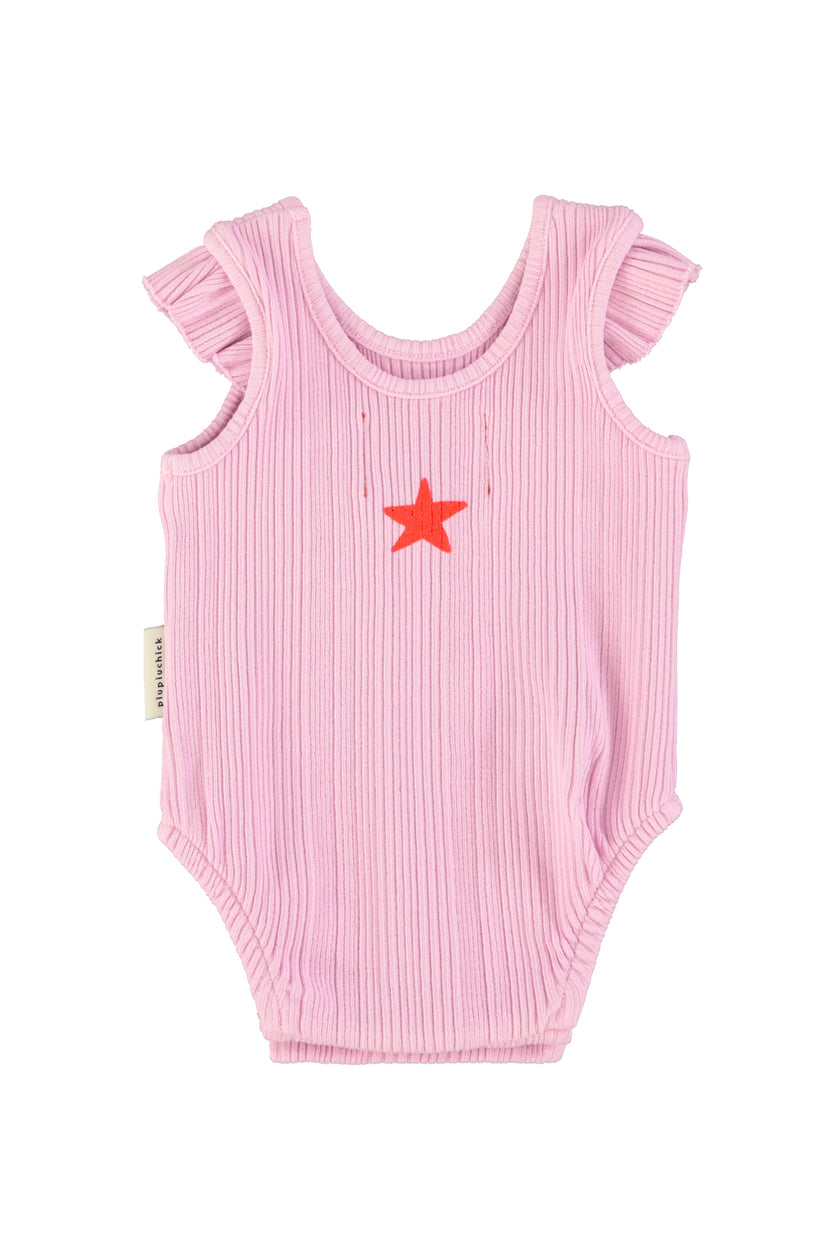 Piupiuchick Lilac With Red Heart Body Suit