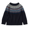 Navy Blue Fair Isle Sweater FUB