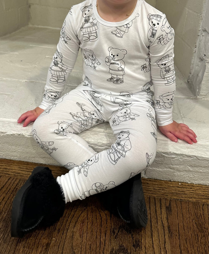 Girl Bear Color Your Own Pajamas