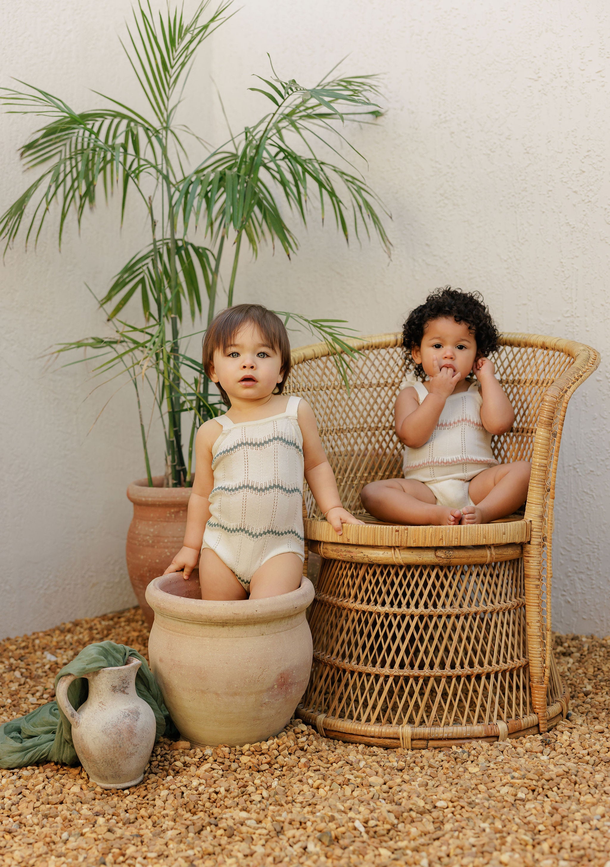 Looms Knit collection boys Romper