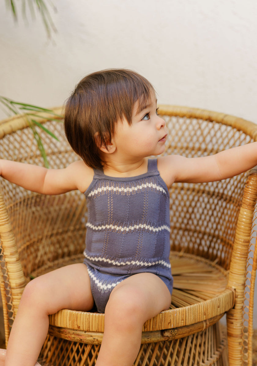 Looms Knit collection boys Romper