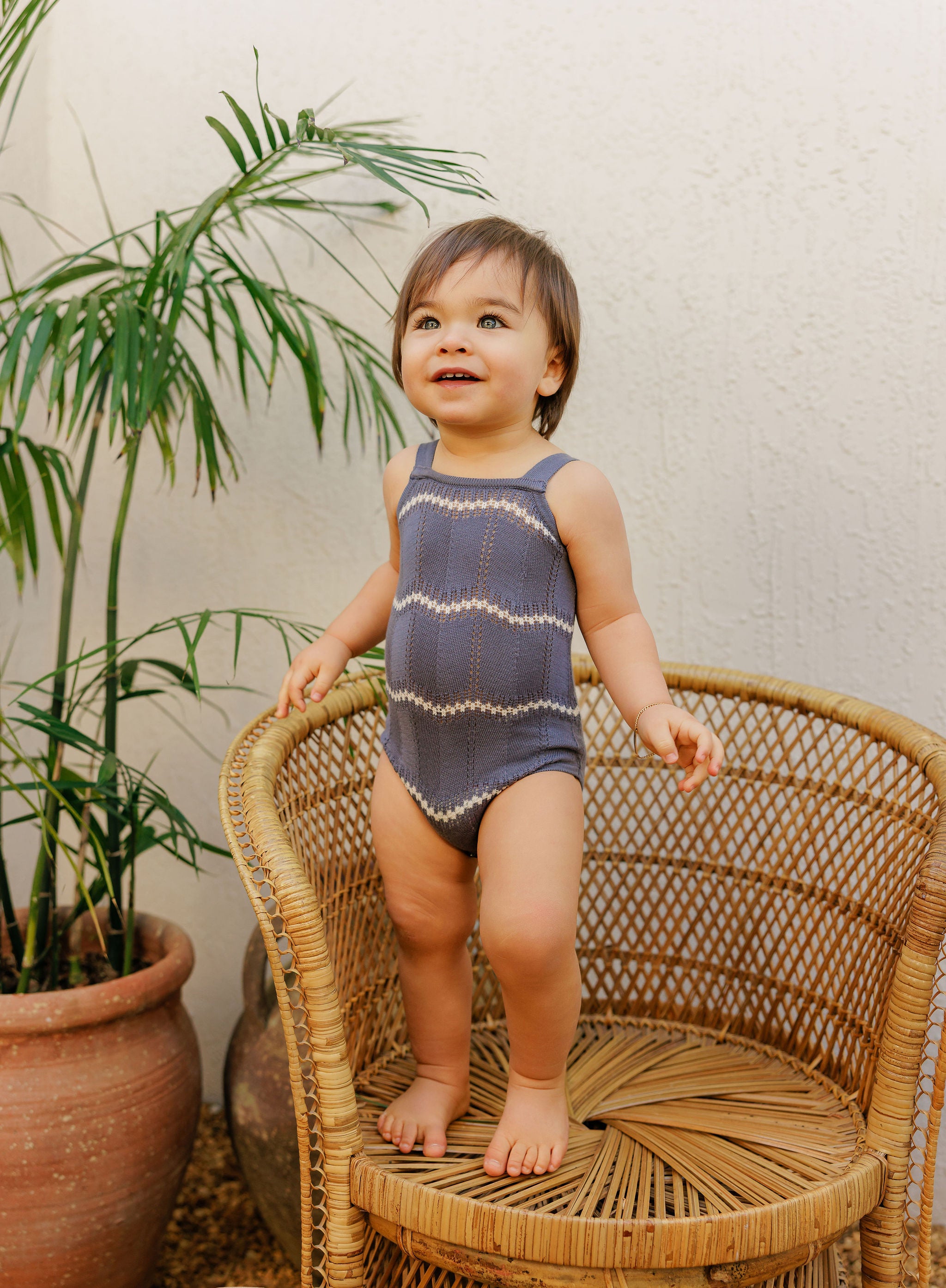 Looms Knit collection boys Romper