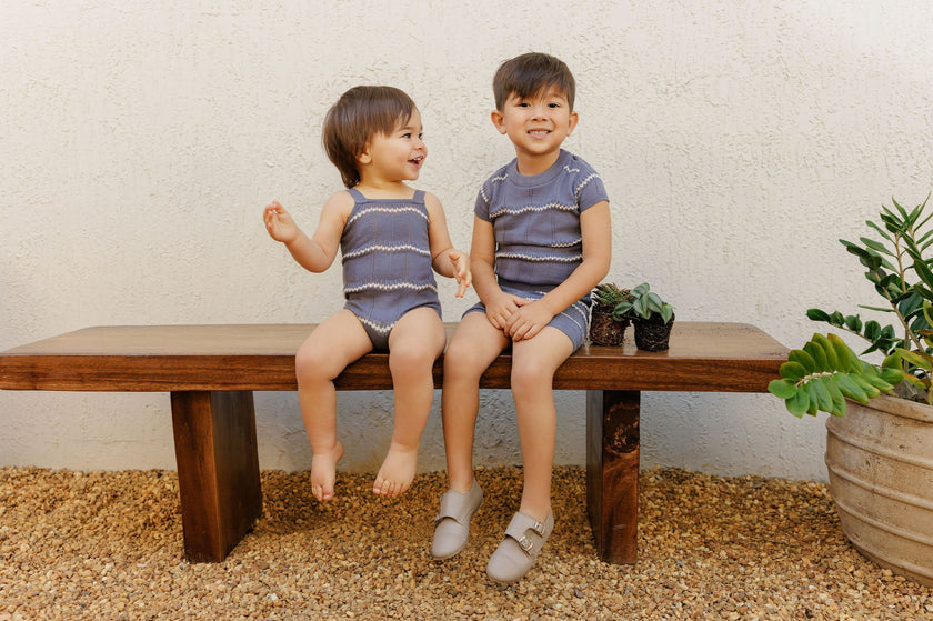 Looms Knit collection boys Romper